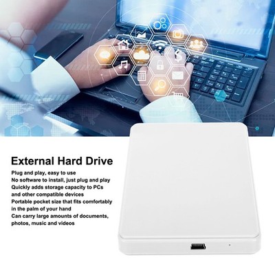 2.5inch External Hard Drive USB 2.0 High Speed Data Transmission Portable H HEED