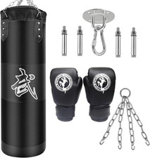 Sacco Da Boxe Appeso Adulto Kit : Marziali MMA Sacchi Pugilato Kick Boxing Muay 
