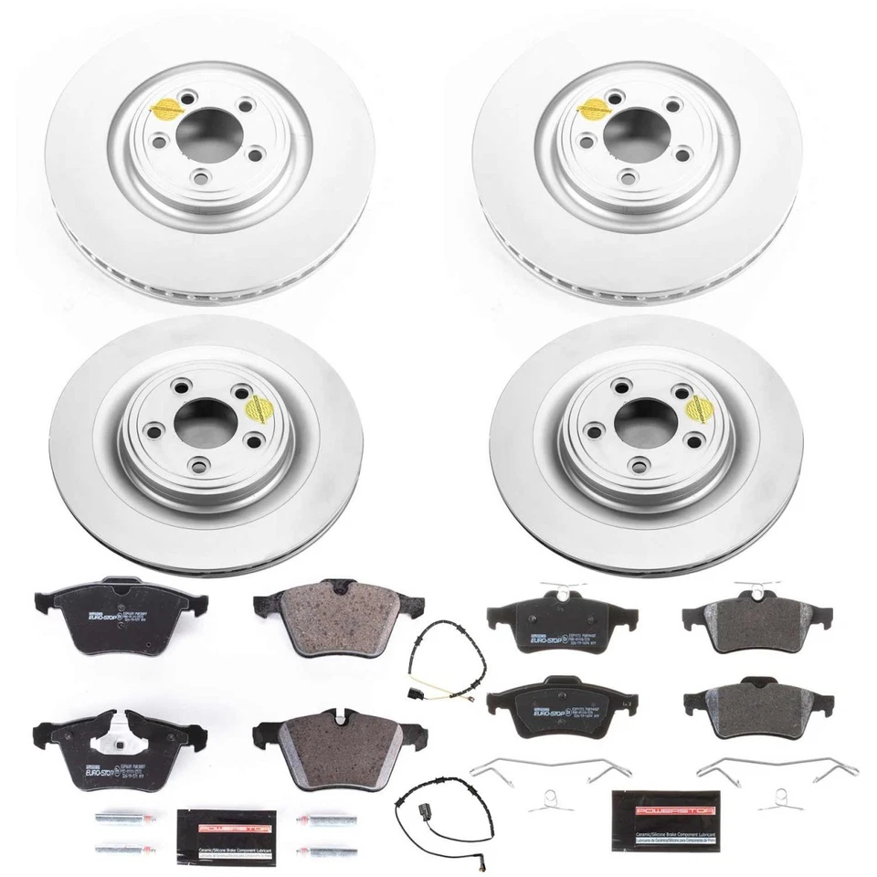 Juego de 4 ruedas delanteras y traseras ESK6283 Powerstop discos de freno y pastillas para Jaguar XF Foto 2 de 4