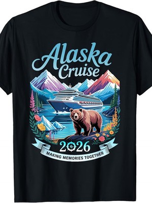 Alaska Cruise Experience T-Shirt - Showcasing Striking 'Alaska Cruise' Script, C
