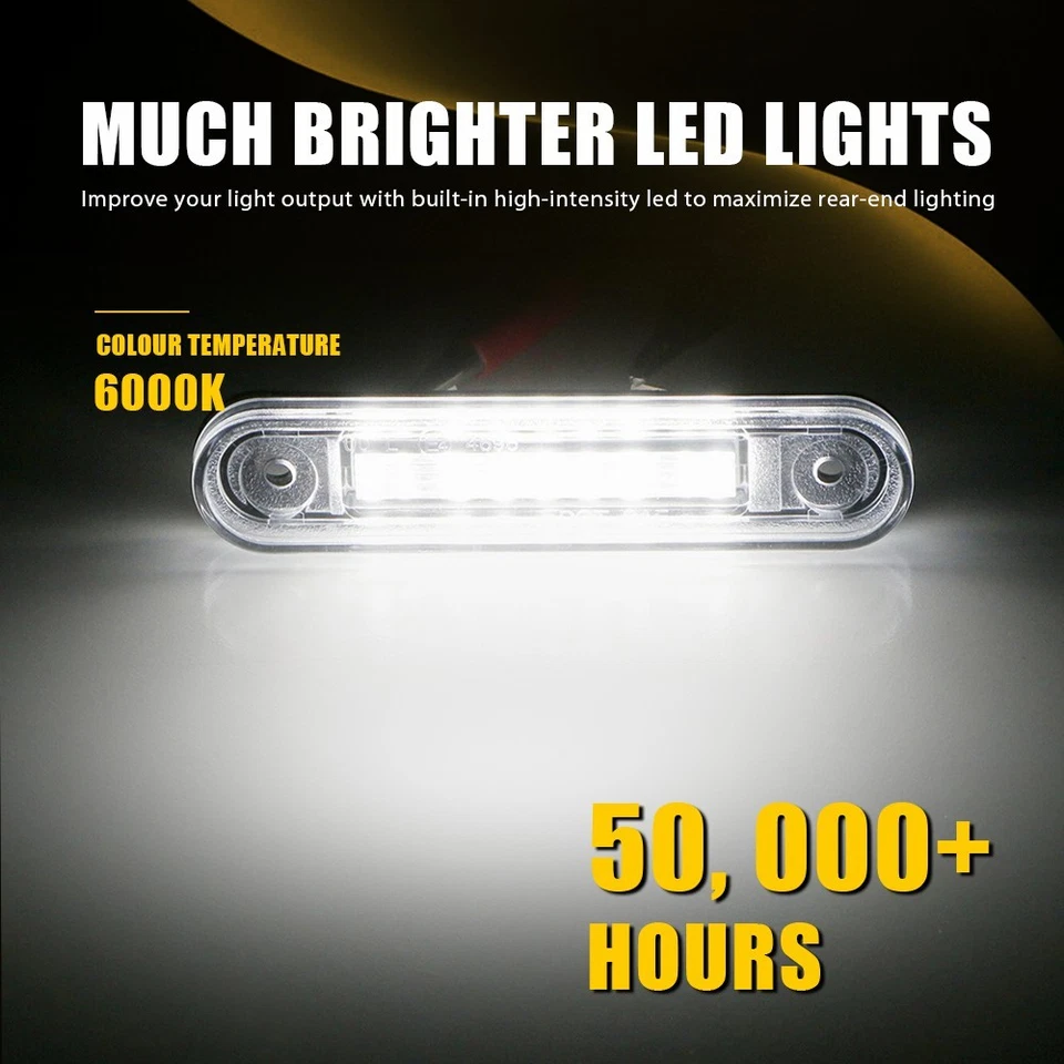 Se adapta a Mercedes-Ben W124 W201 Clase E W202 Clase C Luces LED Matrícula Blanco Foto 4 de 4