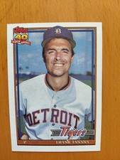 1991 Topps Frank Tanana Diamond By 269 Error AND Non Glowback Variation Baseball
