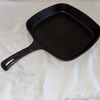SEASONED Vintage Unmarked Wagner Ware Square Skillet Cast Iron RESTORED