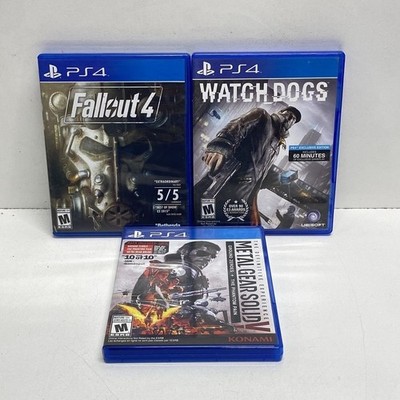 Fallout 4 Metal Gear Solid V Watch Dogs 3 PS4 Game Lot PlayStation 4