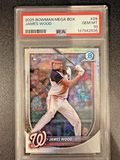 2025 Bowman Chrome Mega Box James Wood Rookie PSA 10 Gem Mint #29 RC