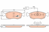 Bremsbelagsatz FÜR Fiat Punto (199 ), Fiat 500 (312 ) - TRW GDB1900