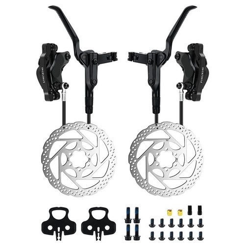 Jeu d'??triers de frein hydrauliques VTT 4 pistons avec syst??me d