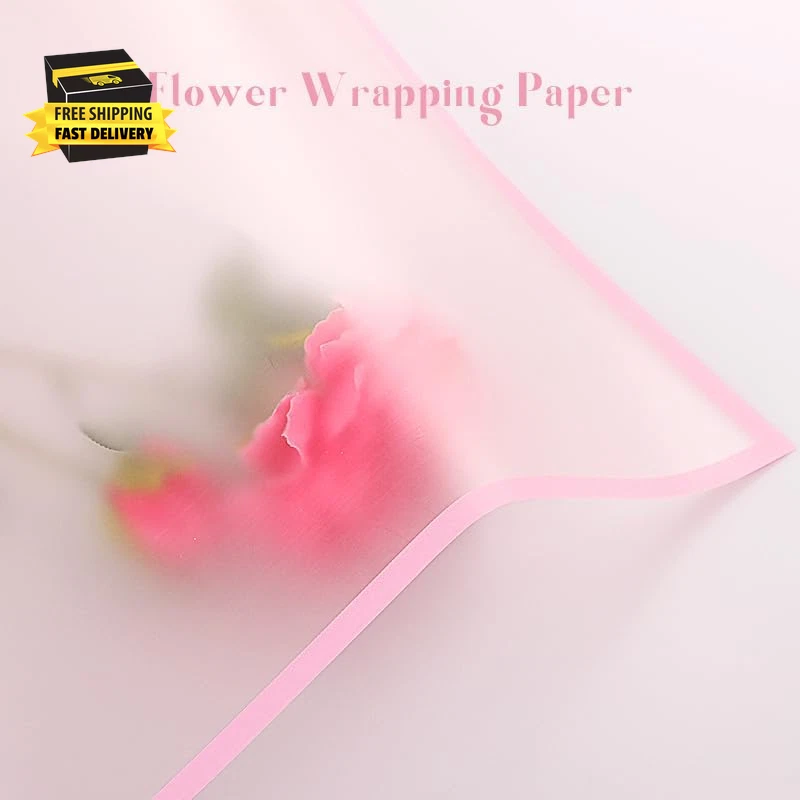 20 Sheets Pink Flower Wrapping Paper, Florist Bouquet DIY Craft Fresh Flower Wra - Image 4 of 4
