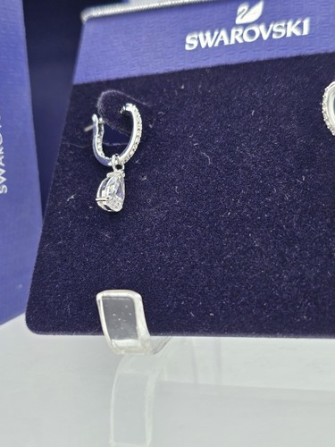 NUOVI orecchini a goccia Swarovski Attract Pearl Mini Hoodium - taglio pera bianco 5563119 - Foto 5 di 17