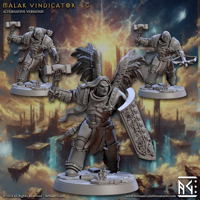 Malak Vindicator - C - Artisan Guild DnD Resin Miniatur 30mm/75mm RPG
