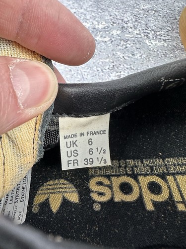 Adidas World Cup Vintage 80s Leather Soccer Football Boots France 39 1/3, 6 1/2 - Picture 19 of 21
