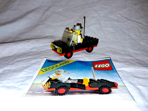 Vintage 1980 LEGO SYSTEM SET 6627 CONVERTIBLE CAR 100% COMPLETE + MANUAL Town