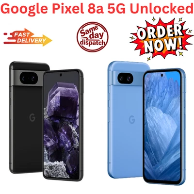 Google Pixel 8a 5G 128GB/8GB Ram schwarz blau entsperrt Android Handy A+
