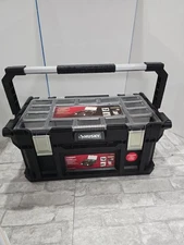 22" Heavy Duty Cantilever Metal Latch Tool Box Storage Organizer No Insert Bins