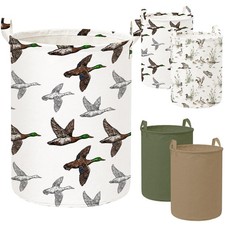 4 Pcs Mallard Duck Laundry Basket Round Laundry Hamper Easter Basket Stuffer ...
