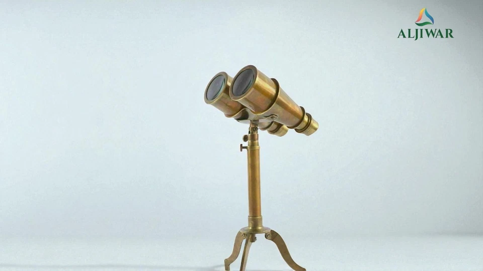 Antique Marine Brass Nautical Binocular With Tripod style Table Standing Gift - Image 3 of 3