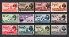 M30342 PalestineGaza 1953 Air Opt Set X12 Used Sg 51/62 Cat &pound;223