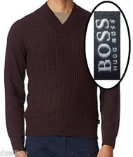 NWT Hugo Boss Black Label by Hugo Boss Slim Fit Jumper V-neck Sweater