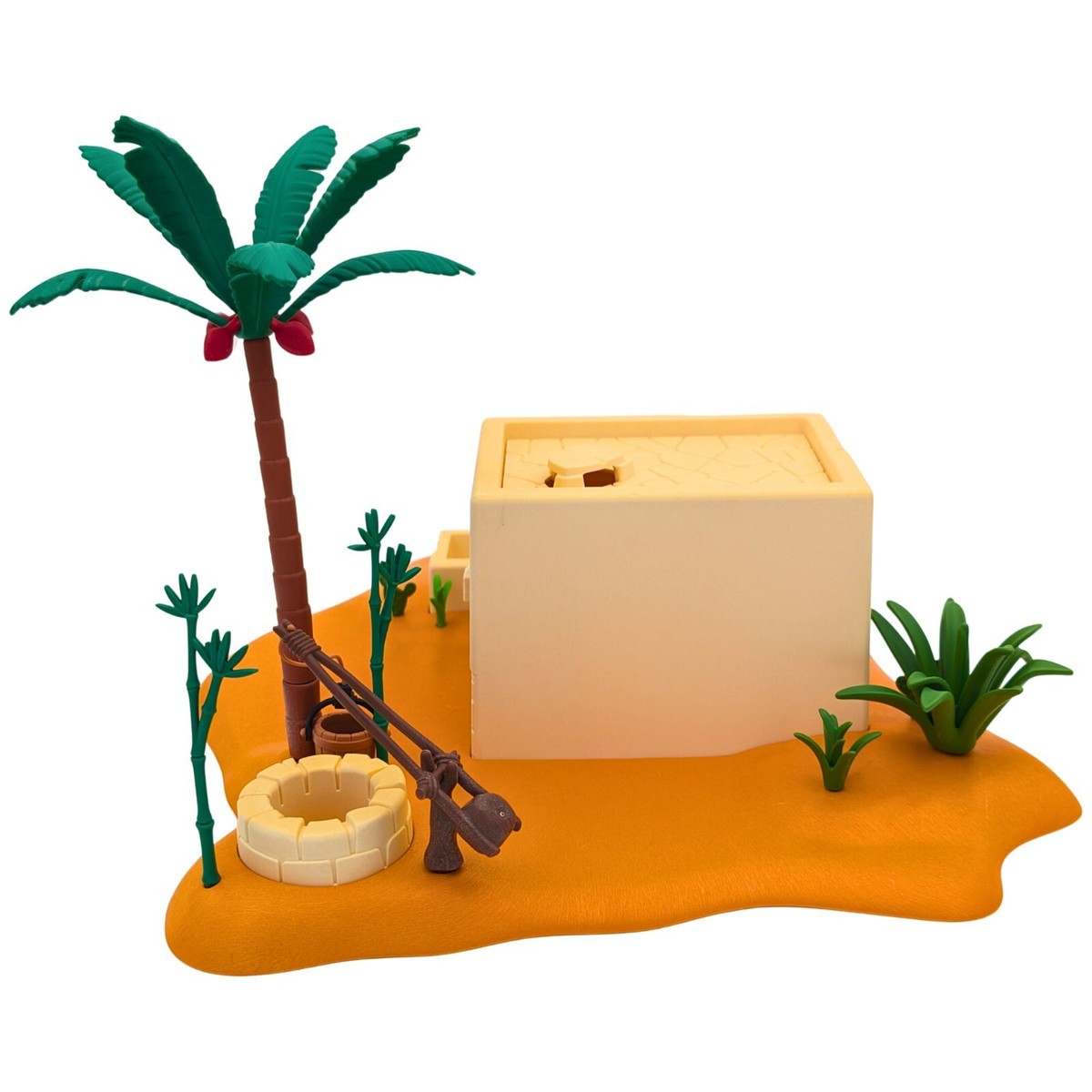 Playmobil 4246 base arena casa egipcia palmeras plantas pozo belén