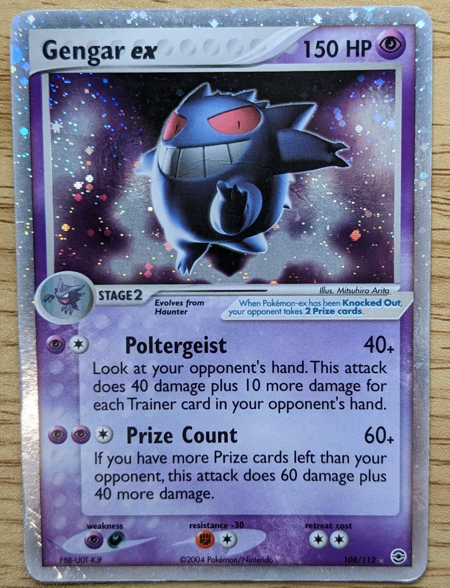 Mavin  Gengar ex 108/112 - Pokemon TCG ex Fire Red & Leaf Green Holo Ultra  Rare Card