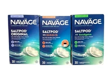 Navage Congestion Relief Saltpod Use w/Navage Nose Cleaner -30 Capsules-You Pick