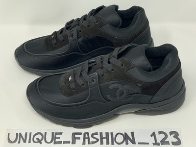 chanel triple black runners