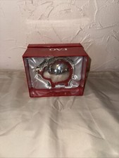 FAO Schwarz Silver Plated Piggy Bank - Still in Box! 
