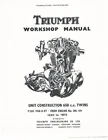 Triumph workshop service manual 1963, 1964, 1965, 1966, 1967 TROPHY TR6C
