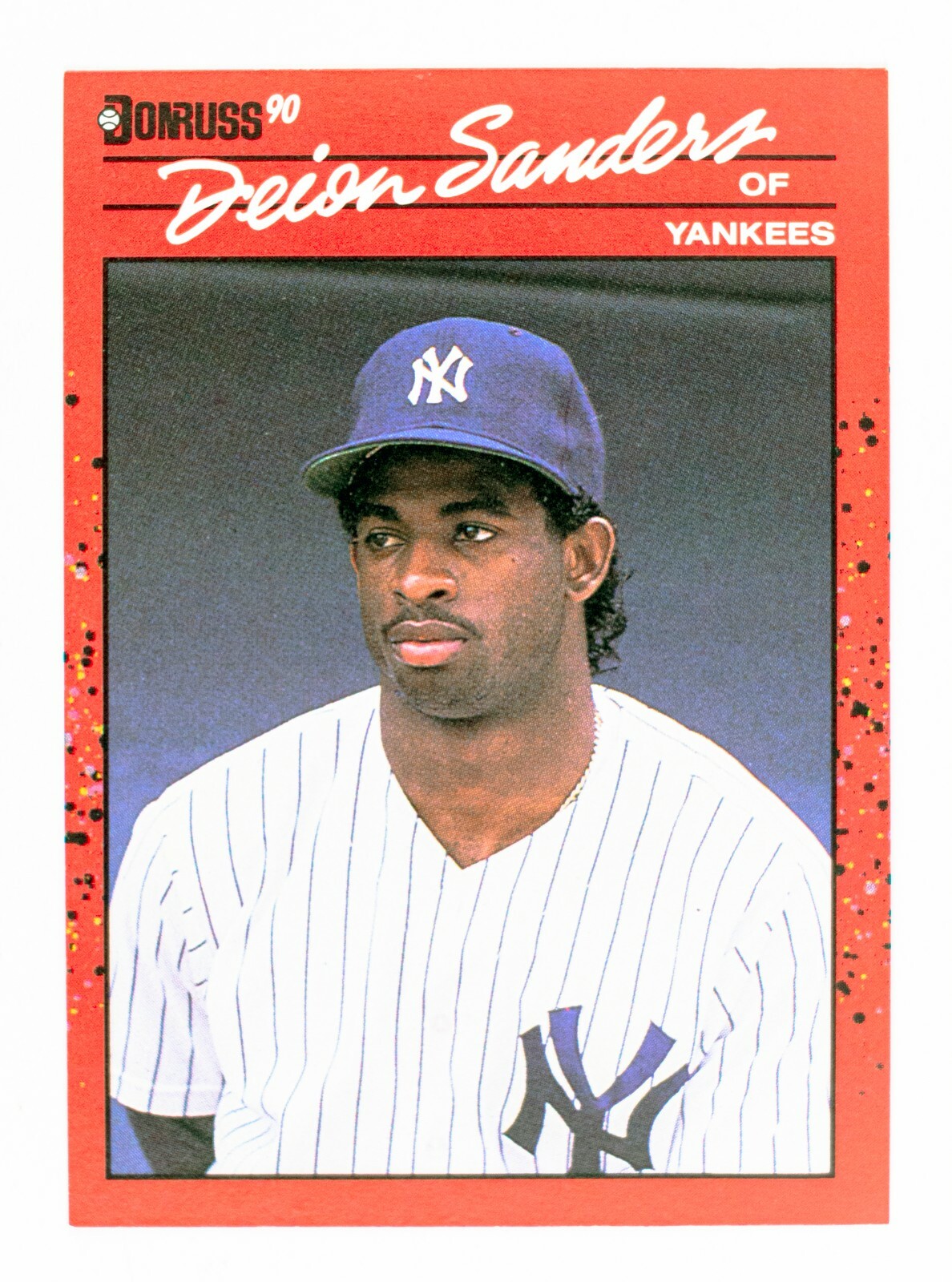 Deion Sanders 427 (1990 Donruss) Rookie Error Baseball Card, New York