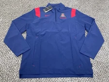 Nike Arizona Wildcats Mens M 1/4 Zip Lightweight Coach Jacket DN6168 Navy LS $85