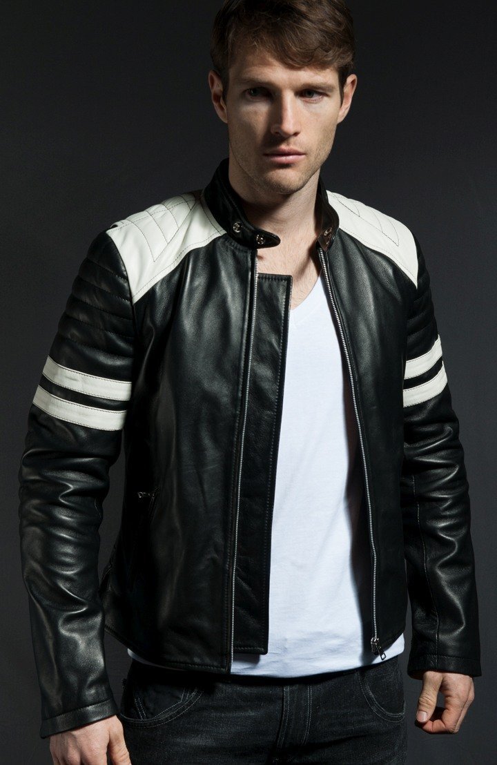 Tyler Durden Fight Club Black Real Leather Jacket Brad Pitt Mayhem