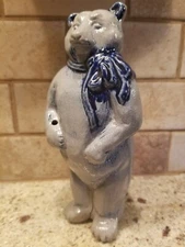 Vintage Rowe Pottery Works Salt Glazed Christmas Bear