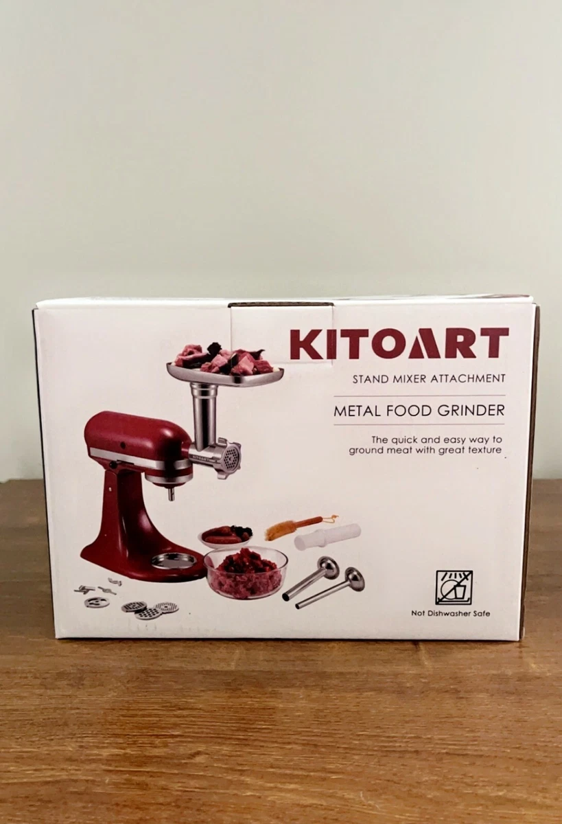 KITOART Metal Food Grinder Attachments for KitchenAid Stand Mixers, Meat  Grinder, Sausage Stuffer, Perfect Attachment for