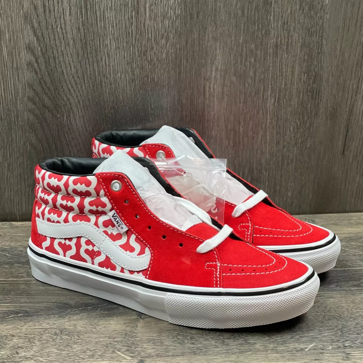 Vans Skate Grosso Mid Supreme Monogram S Red Shoes