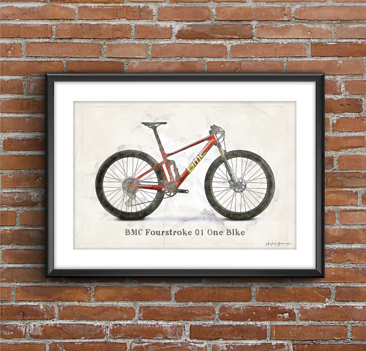 BMC Fourstroke 01 One Bike Art Sketch Poster without frame eBay