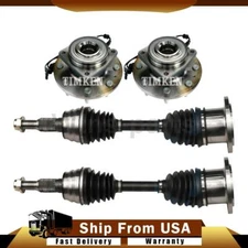 4X FRONT CV AXLE JOINTS WHEEL BEARING KIT For Chevrolet Silverado 2500 HD 2011