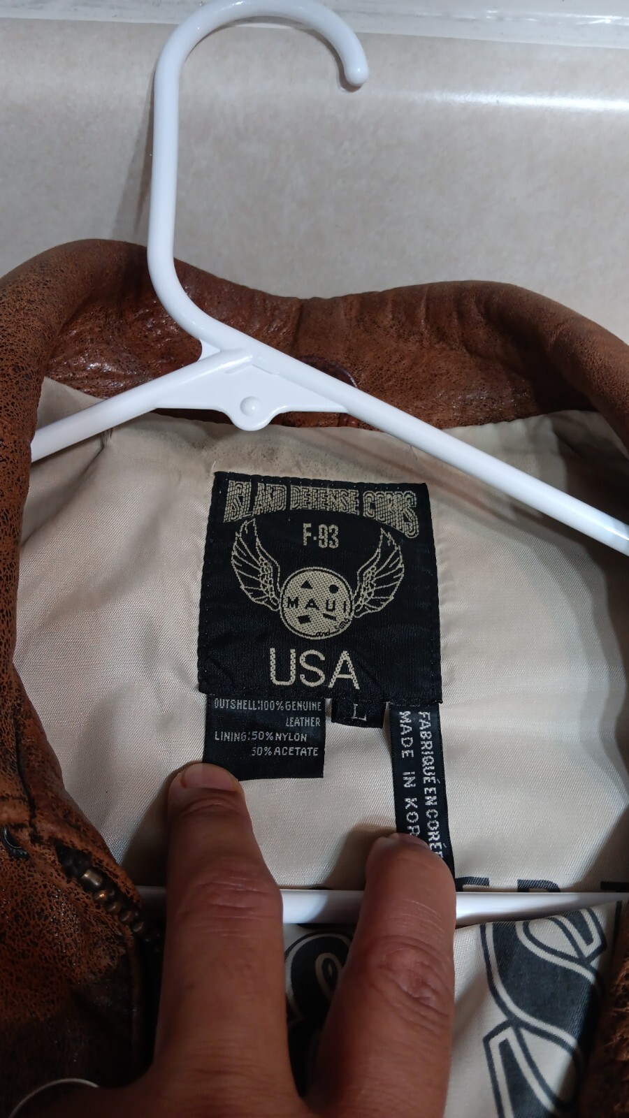 Vintage Rare Maui And Sons Leather aviator Jacket (L) image 7