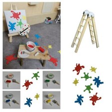 Miniatur Maler Set, Mini Deko Eimer, Pinsel, ...