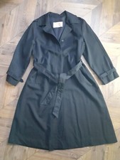 Pendleton Virgin Wool Womens Trench Coat Black Size-16