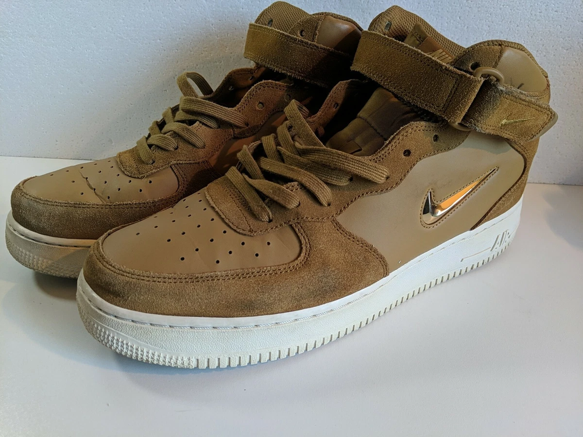 Nike Air Force 1 Mid '07 LV8 Size 13 Muted Bronze/Metallic Gold  804609-200