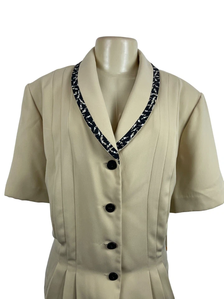 Danny & Nicole женщин желтовато-коричневый шаль воротник пеплум талии блузка размер 24W-новый с Ярлыками - Изображение 4 из 4