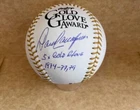 DAVE CONCEPCION 5X GOLD GLOVE 1974-77, 79 SIGNED AUTO BASEBALL BECKETT BB25567