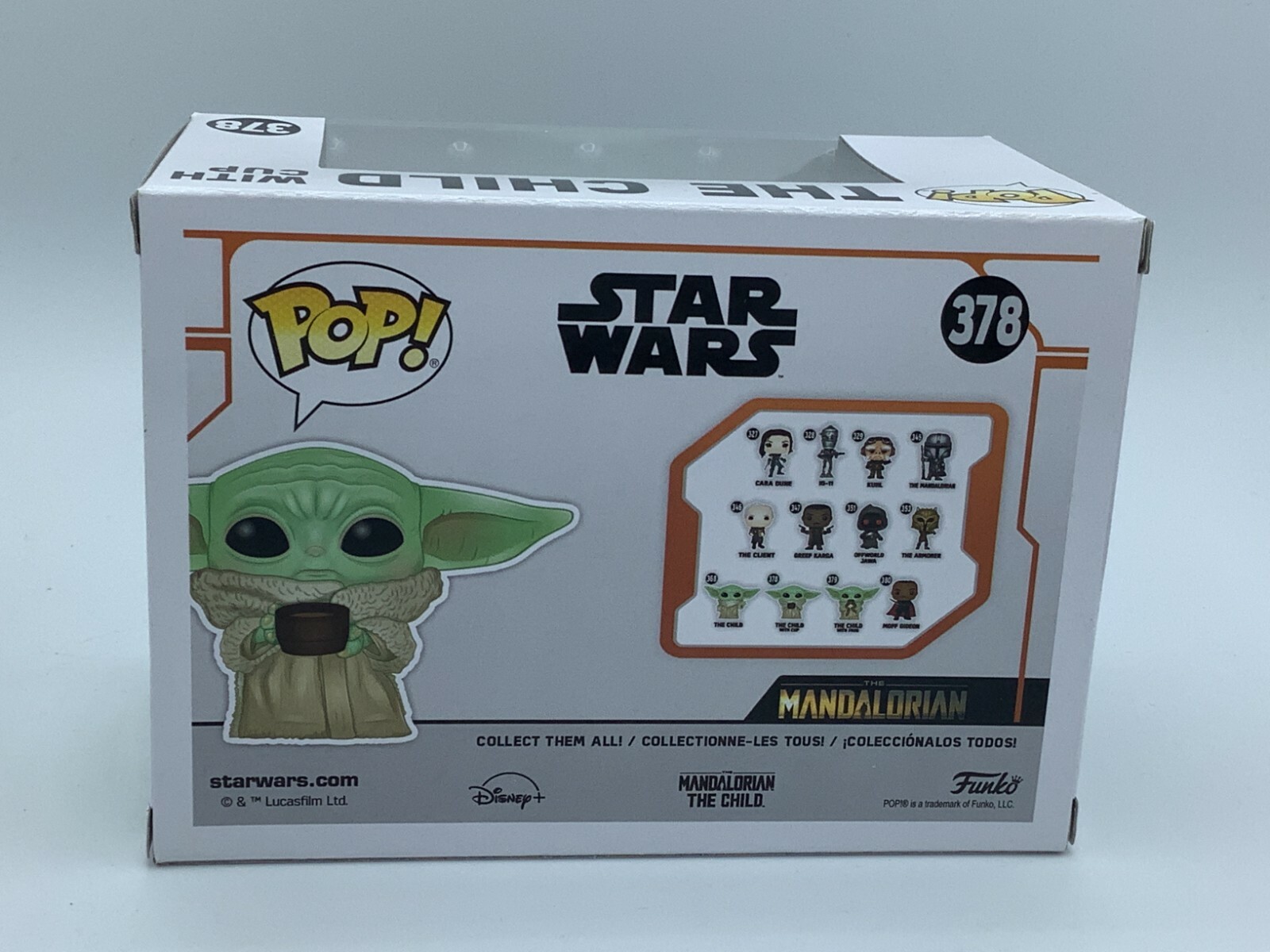 Funko POP Star Wars Mandalorian CHILD GROGU CUP 378 Bobblehead MIB NEW