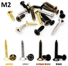 Var Sizes Colours M2 Countersunk Steel Self Tapping Wood Screws Phillips Head T9