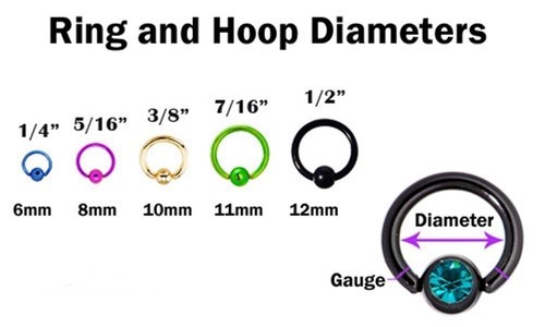 Captive Nipple Ear Ring Heavy 12 Gauge 1/2" Titanium Purple IP 5mm Ball - Picture 2 of 4