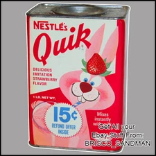 Fridge Fun Refrigerator Magnet NESTLE'S STRAWBERRY QUIK Can Retro Food Package