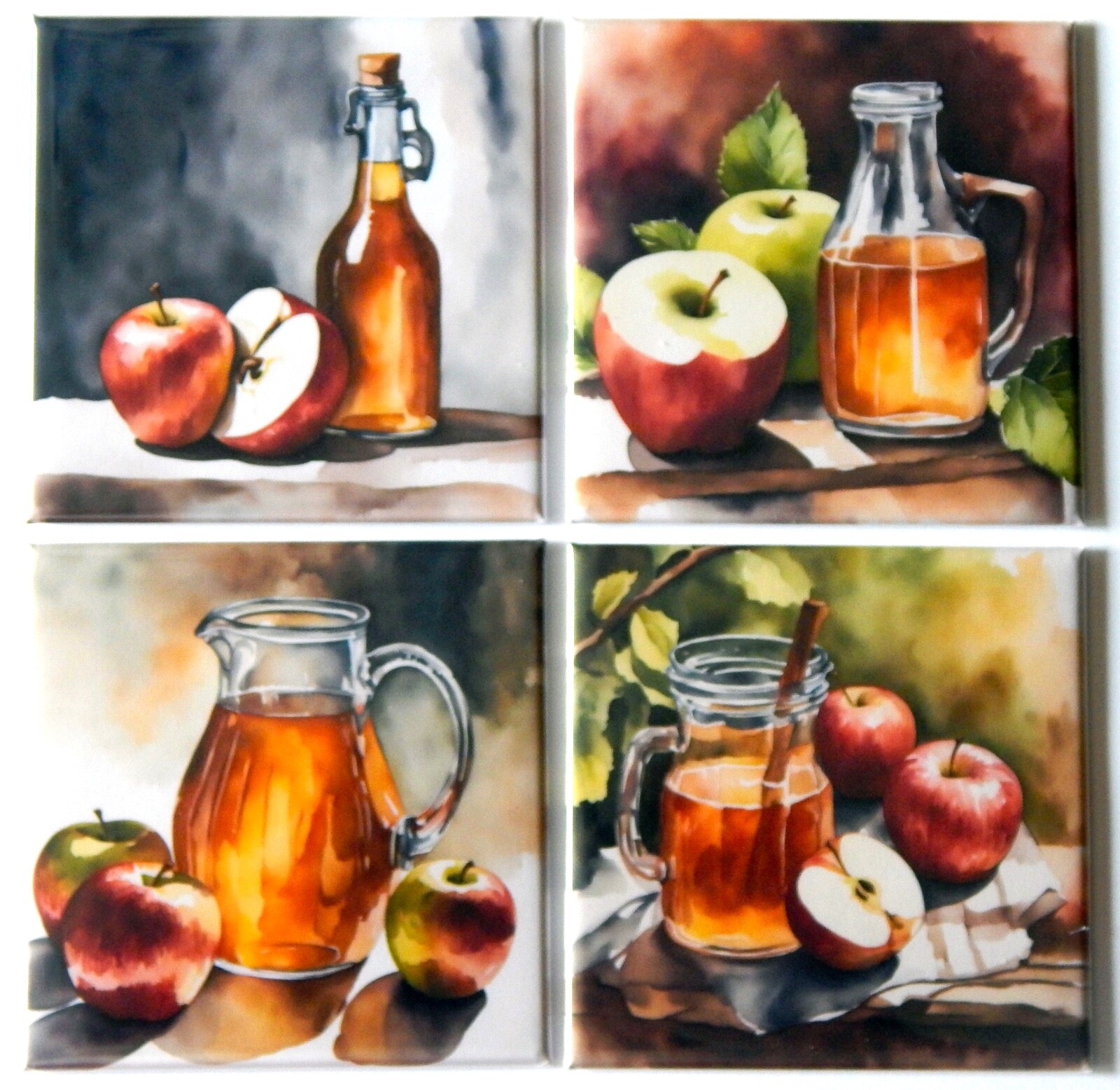Apple Cider FRIDGE MAGNET Set "style B"