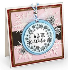 Sizzix Framelits Snowflake Wreath 663169 Retail 12.99 6pk stamps by Jen Long