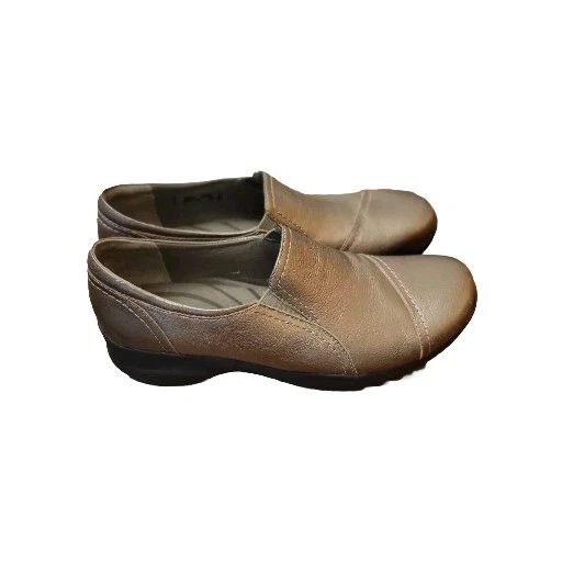 Mocassino Clarks In Motion tono oro tomaia in pelle infermiera chef taglia 10 M
