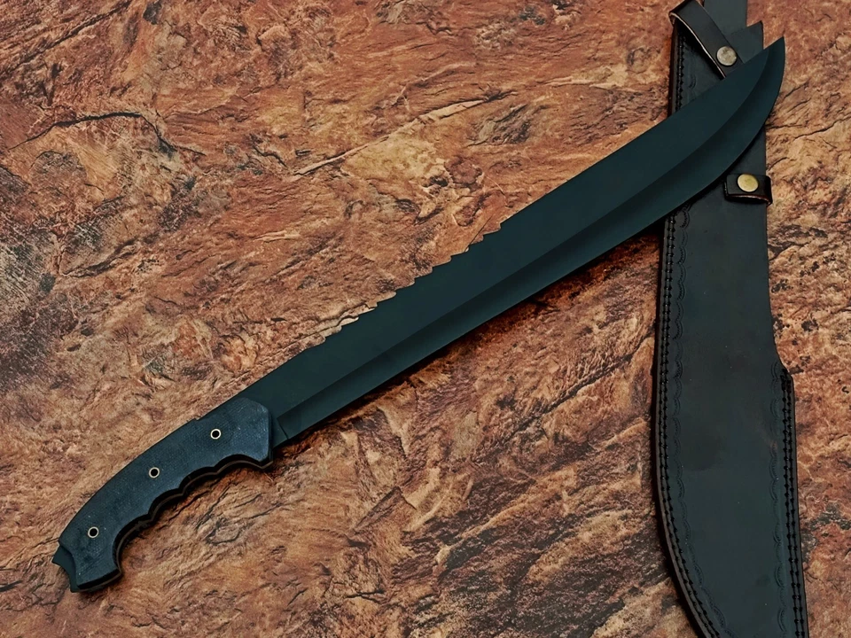 24 меча мачете с накладным монтажом в военном стиле ручной ковки - Изображение 4 из 4